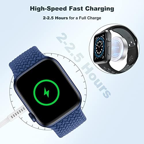 כבל Apple Watch של USB C, [Apple MFI Certified] אלחוטי IWatch כבל טעינה מהיר עבור Apple Watch Series 8/7/6/SE/5/4/3/2/1,